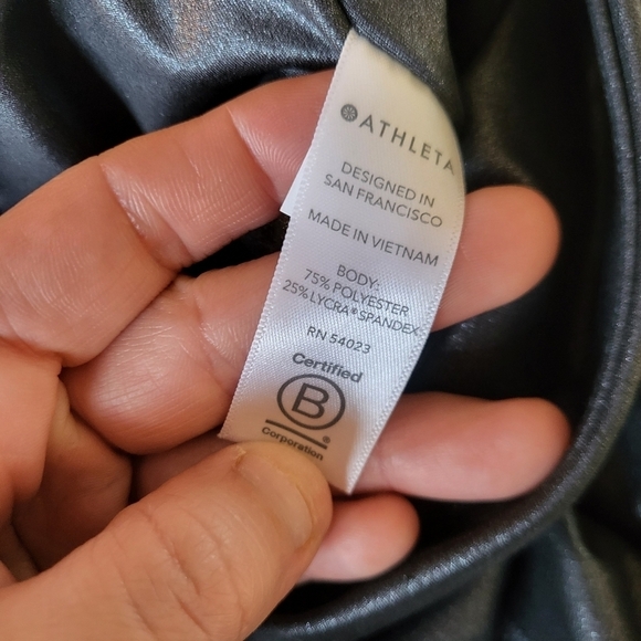 EUC Athleta Elation Ultra High Rise Tight Shimmer Charcoal Gray Xsmall - Picture 11 of 13